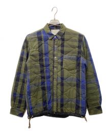 sacai（サカイ）の古着「ドローコードキルティングシャツ」｜グリーン