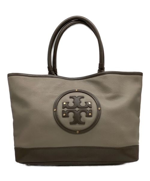 TORY BURCH（トリーバーチ）TORY BURCH (トリーバーチ) レザートートバッグ ベージュ×グレーの古着・服飾アイテム