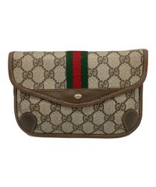 GUCCI（グッチ）の古着「ポーチ　シェリーライン」｜ブラウン