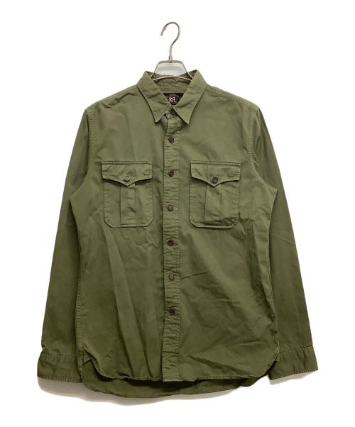 RRL（ダブルアールエル）RRL (ダブルアールエル) ミリタリーシャツ グリーン サイズ:Mの古着・服飾アイテム