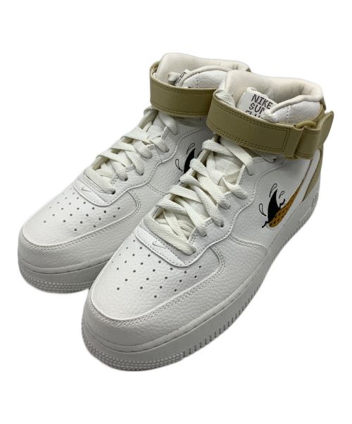 NIKE（ナイキ）NIKE (ナイキ) AIR FORCE 1 MID '07 LV8 NN ホワイト×ベージュ サイズ:US8.5の古着・服飾アイテム