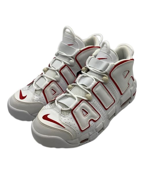 NIKE（ナイキ）NIKE (ナイキ) AIR MORE UP TEMPO ホワイト/バーシティレッド-ホワイト サイズ:US9 未使用品の古着・服飾アイテム