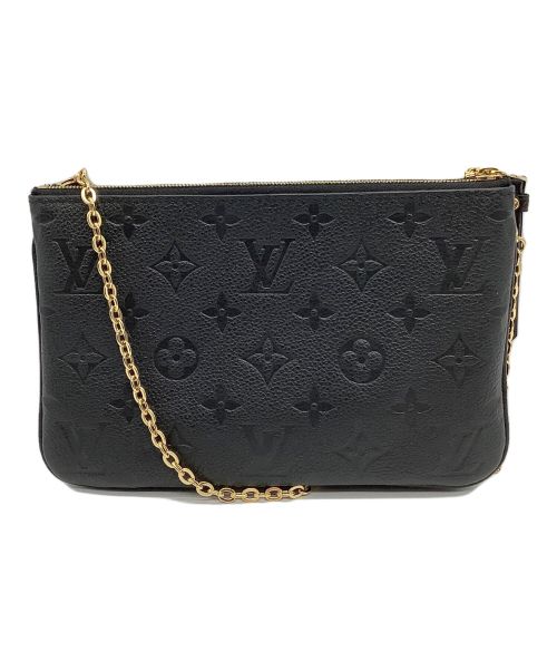 LOUIS VUITTON（ルイ ヴィトン）LOUIS VUITTON (ルイ ヴィトン) ポシェット・ドゥーブル ジップ　モノグラム・アンプラント ブラックの古着・服飾アイテム