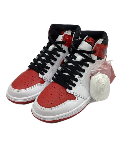 NIKE（ナイキ）NIKE (ナイキ) AIR JORDAN 1 RETRO HIGH OG レッド×ホワイト サイズ:US9 未使用品の古着・服飾アイテム