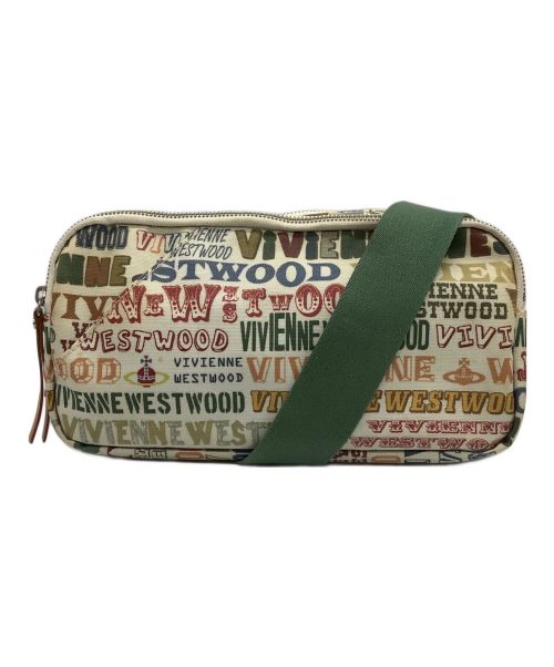 Vivienne Westwood（ヴィヴィアンウエストウッド）Vivienne Westwood (ヴィヴィアンウエストウッド) ウエストバッグ ベージュ×グリーンの古着・服飾アイテム