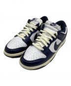 NIKEナイキ）の古着「スニーカー DUNK LOW “VINTAGE NAVY”」｜ホワイト/ミッドナイト ネイビー/ココナ