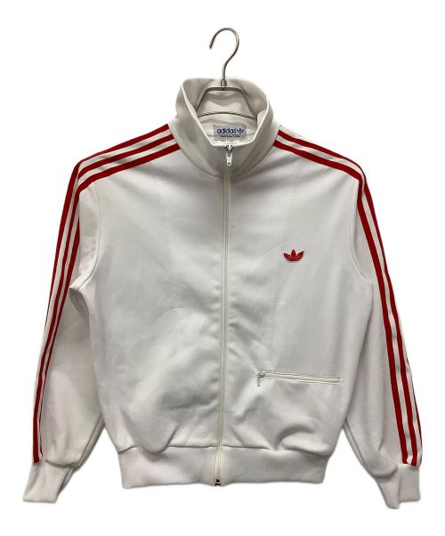 adidas（アディダス）adidas (アディダス) 80`sトラックジャケット レッド×ホワイト サイズ:Sの古着・服飾アイテム