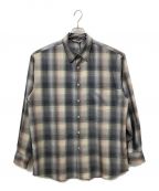 AURALEEオーラリー）の古着「SUPER LIGHT WOOL CHECK SHIRT」｜グレー