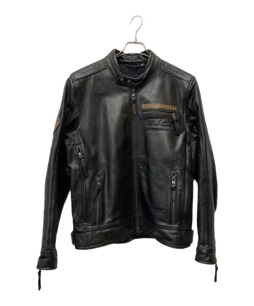 HARLEY-DAVIDSON（ハーレーダビッドソン）HARLEY-DAVIDSON (ハーレーダビッドソン) レザージャケット ブラック サイズ:Lの古着・服飾アイテム