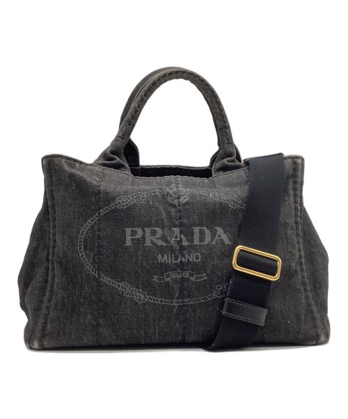 PRADA（プラダ）PRADA (プラダ) カナパ2WAYトートバッグ ブラックの古着・服飾アイテム