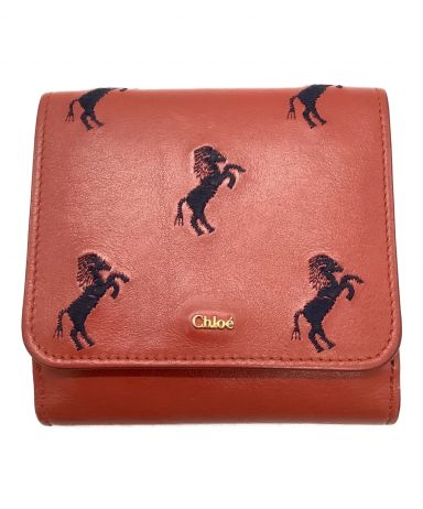 【中古・古着通販】Chloe (クロエ) リトルホース 3つ折り財布 レッド｜ブランド・古着通販 トレファク公式【TREFAC  FASHION】スマホサイト