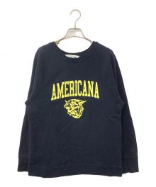 aquagirl by Americana（アクアガール バイ アメリカーナ）の古着「AMERICANA（25th）ロゴトレーナー」｜ネイビー