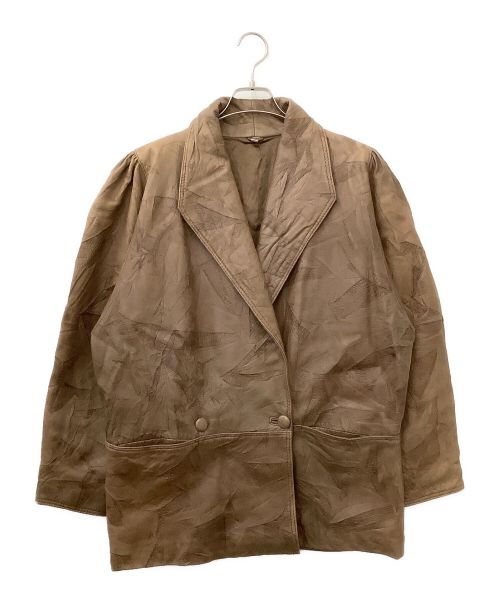 ECHT LEDER（エヒデスレダ―）ECHT LEDER (-) ドイツ製ヴィンテージレザーコート ブラウン サイズ:40の古着・服飾アイテム