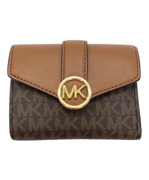 MICHAEL KORS（マイケルコース）MICHAEL KORS (マイケルコース) 3つ折り財布 ブラウンの古着・服飾アイテム