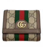 GUCCIグッチ）の古着「オフィディア GG 2つ折り財布」｜ブラウン