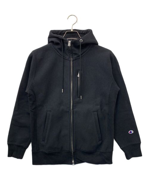 Champion REVERSE WEAVE（チャンピオンリバースウィーブ）Champion REVERSE WEAVE (チャンピオンリバースウィーブ) ジップパーカー ブラック サイズ:Mの古着・服飾アイテム