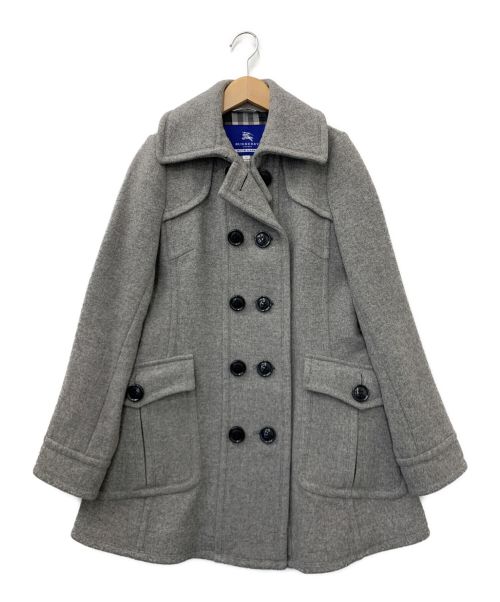 BURBERRY BLUE LABEL（バーバリーブルーレーベル）BURBERRY BLUE LABEL (バーバリーブルーレーベル) ウールコート グレー サイズ:40の古着・服飾アイテム