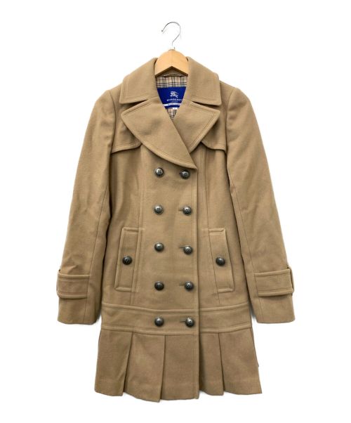 BURBERRY BLUE LABEL（バーバリーブルーレーベル）BURBERRY BLUE LABEL (バーバリーブルーレーベル) ウールコート ベージュ サイズ:38の古着・服飾アイテム