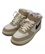 NIKEナイキ）の古着「AIR FORCE1 MID Pale Ivory and Shimmer」｜ベージュ×ホワイト