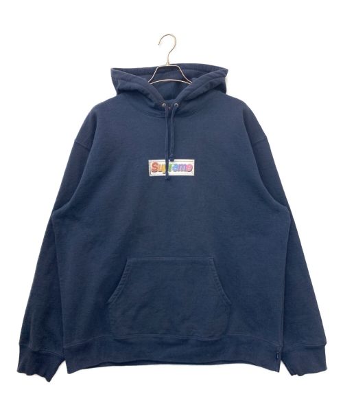 SUPREME（シュプリーム）SUPREME (シュプリーム) Bling Box Logo Hooded Sweatshirt ネイビー サイズ:XLの古着・服飾アイテム