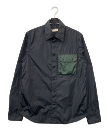 MARNI（マルニ）の古着「Nylon Bi-color Plain Designers Shirts」｜ブラック