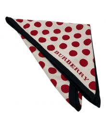 BURBERRY（バーバリー）の古着「SPOT JACQUARD KNITTED BANDANA」｜レッド×ホワイト