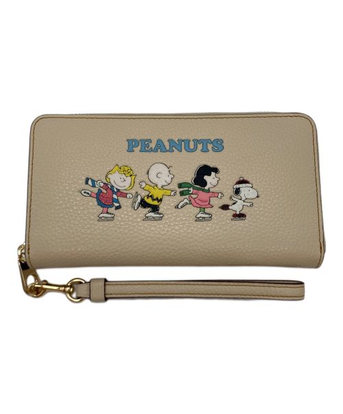 COACH（コーチ）COACH (コーチ) PEANUTS (ピーナッツ) 長財布 ベージュの古着・服飾アイテム