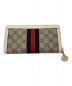 GUCCI (グッチ) オフィディア GGジップアラウンドウォレット ベージュ×トリコロール：55000円