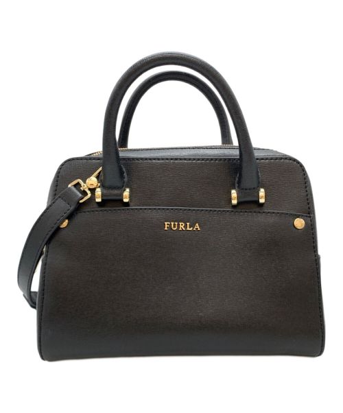 FURLA（フルラ）FURLA (フルラ) 2way レザー ハンドバッグ ブラックの古着・服飾アイテム