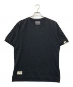 WGONGダブルゴング）の古着「MULTICOLOR RAGLAN SLEEVE COTTON SHIRT」｜ブラック