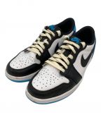 NIKEナイキ）の古着「Air Jordan 1 Low OG」｜ブラック ×ダークパウダーブルー