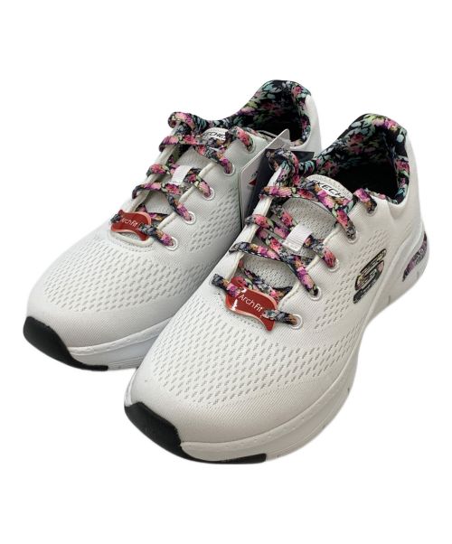 SKECHERS（スケッチャーズ）SKECHERS (スケッチャーズ) スニーカー ホワイト×花柄 サイズ:23.5cmの古着・服飾アイテム