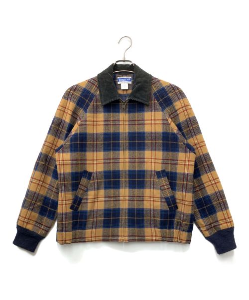 PENDLETON（ペンドルトン）PENDLETON (ペンドルトン) ウールスポーツジャケット ベージュ×ブルー サイズ:Sの古着・服飾アイテム