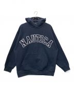 NAUTICAノーティカ）の古着「Arch Logo Sweat Hoodie」｜ネイビー