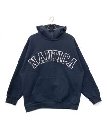 NAUTICA（ノーティカ）の古着「Arch Logo Sweat Hoodie」｜ネイビー