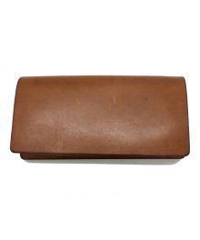 SLOW（スロウ）の古着「saddle pull up flap long wallet」｜レッド×ブラウン