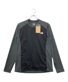 THE NORTH FACE（ザ ノース フェイス）の古着「ロングスリーブハイブリッドGTDメランジクルー」｜ブラック×グレー