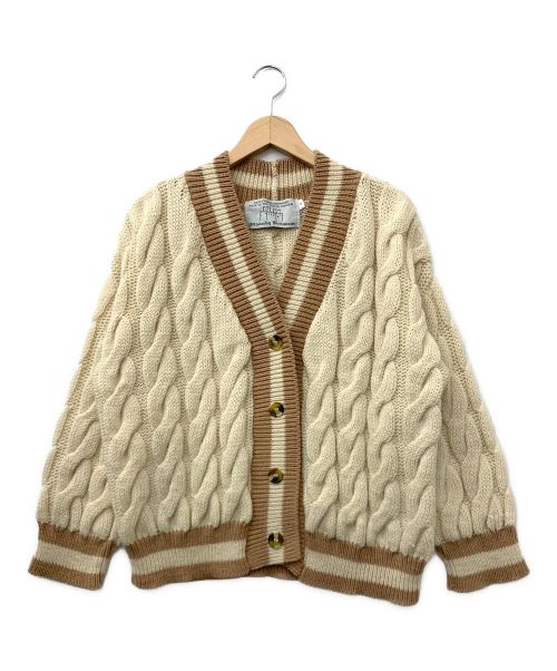 oldderby Knitwear（オールドダービーニットウェア）oldderby Knitwear (オールドダービーニットウェア) チルデンニットカーディガン アイボリー サイズ:Mの古着・服飾アイテム