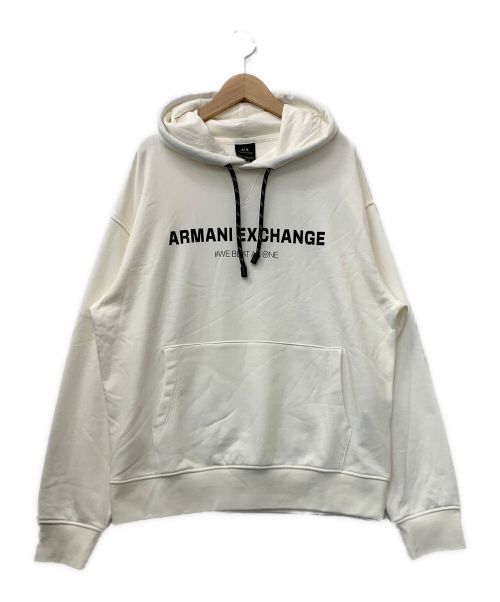 ARMANI EXCHANGE（アルマーニ エクスチェンジ）ARMANI EXCHANGE (アルマーニ エクスチェンジ) プルオーバーパーカー ホワイト サイズ:Mの古着・服飾アイテム