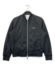 ARMANI EXCHANGE（アルマーニ エクスチェンジ）の古着「リバーシブルブルゾン」｜ブラック×ホワイト