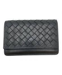 BOTTEGA VENETA（ボッテガベネタ）の古着「イントレチャートカードケース」｜ブラック