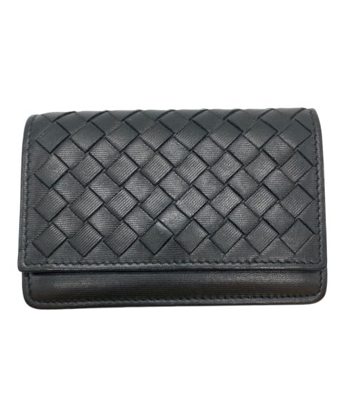 BOTTEGA VENETA（ボッテガベネタ）BOTTEGA VENETA (ボッテガベネタ) イントレチャートカードケース ブラックの古着・服飾アイテム