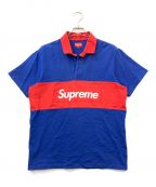 SUPREMEシュプリーム）の古着「ラガーシャツ」｜ブルー×レッド