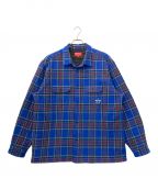 SUPREMEシュプリーム）の古着「Quilted Plaid Flannel Shirt」｜ブルー