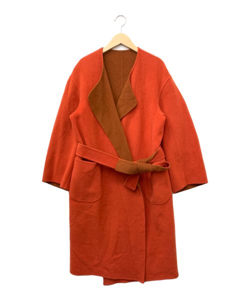 6(ROKU) BEAUTY&YOUTH（ロク ビューティーアンドユース）6(ROKU) BEAUTY&YOUTH (ロク ビューティーアンドユース) REVER SEWING GOWN COAT レッド サイズ:36の古着・服飾アイテム