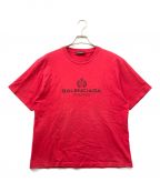 BALENCIAGAバレンシアガ）の古着「BBロゴプリントTシャツ」｜レッド