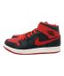 NIKE (ナイキ) AIR JORDAN 1 MID レッド×ブラック サイズ:27.5cm：12800円