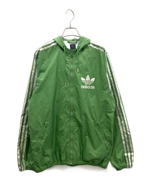 adidas Originals（アディダスオリジナル）adidas originals (アディダスオリジナル) ナイロンジャケット グリーン サイズ:Lの古着・服飾アイテム