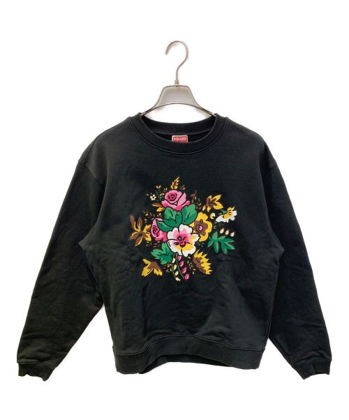 KENZO（ケンゾー）KENZO (ケンゾー) Bouquet Classic Crew Sweat ブラック サイズ:Sの古着・服飾アイテム