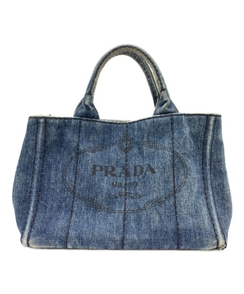 PRADA（プラダ）PRADA (プラダ) カナパ トートバッグ ブルーの古着・服飾アイテム